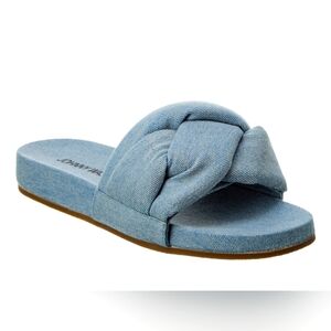 NIB🔥Johnny Was "Ojai" Denim Look Slip-on Sandals 🩵 Szs 9 & 10 😍 SOFT FLEXIBLE